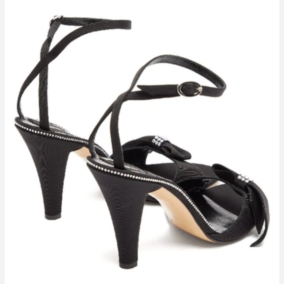 Marc Jacobs Runaway Crystal-bow Grosgrain Sandals In Black​​​ - Picture 5 of 6